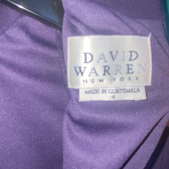 David Warren size 4 maxi dress eggplant color - Picture 3 of 5